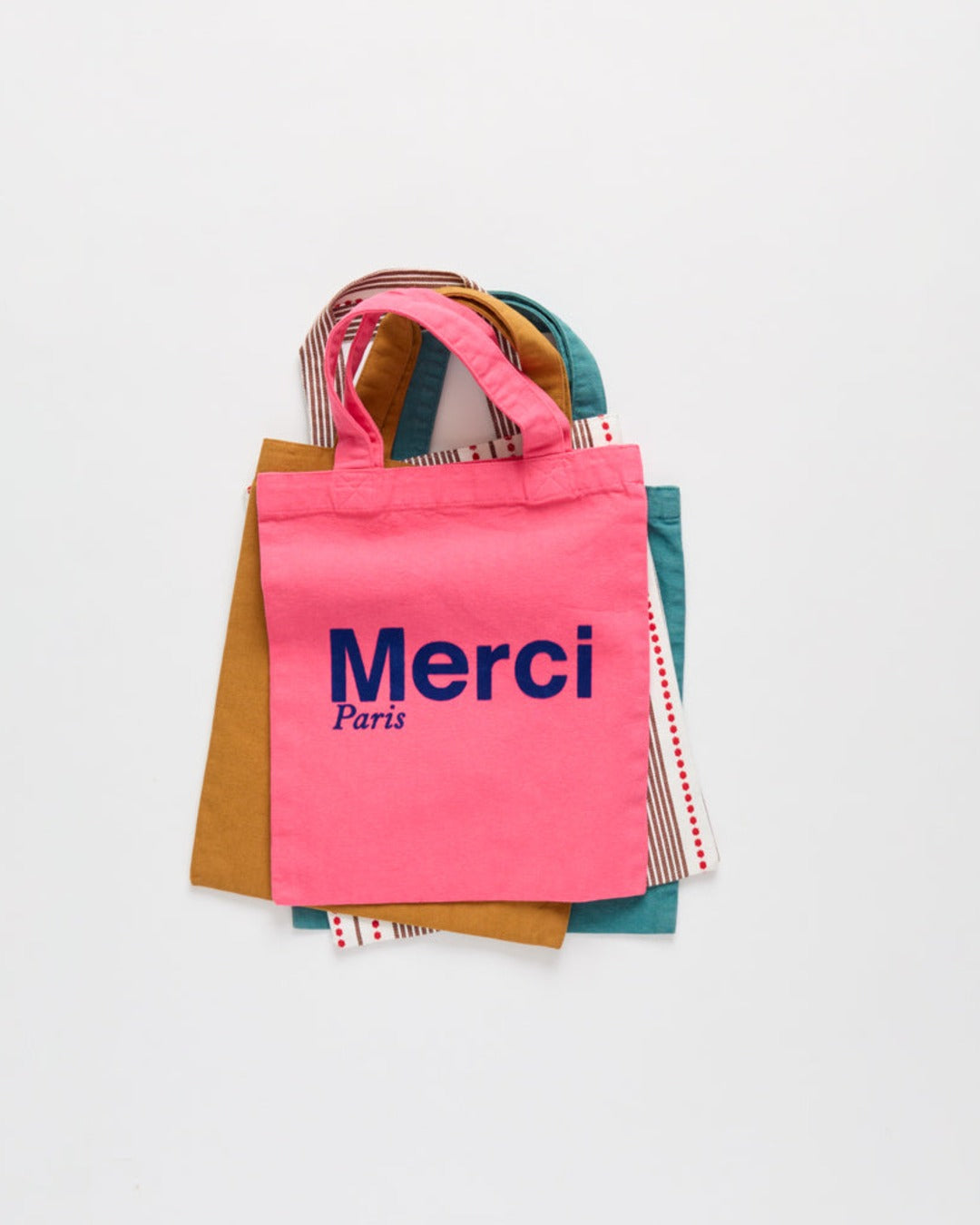 Merci - Tote Bag En Coton - Rose & Bleu