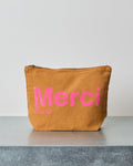 Merci - Pochette En Coton - Camel & Rose