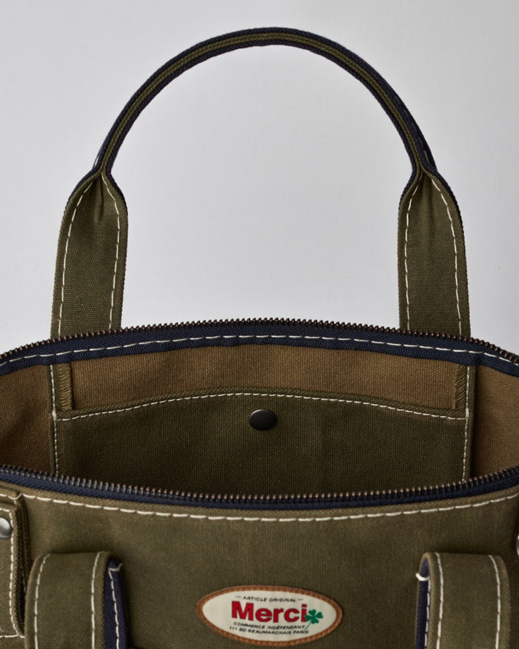 Merci - Paris Bag - Olive & Navy