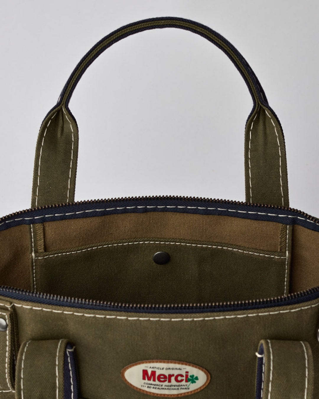 Merci - Paris Bag - Olive & Navy