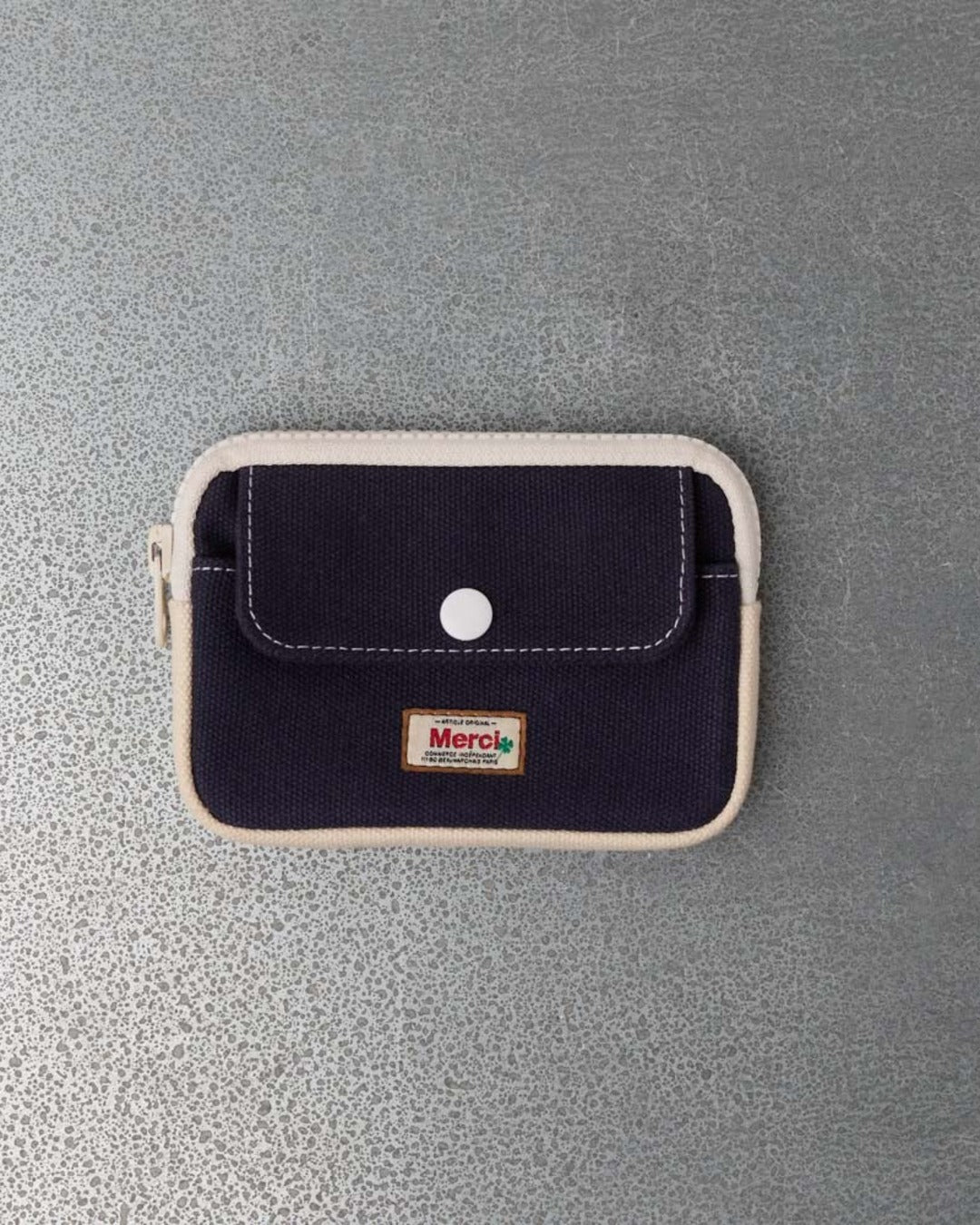Merci - Candide S Coin Purse - Navy & Cream