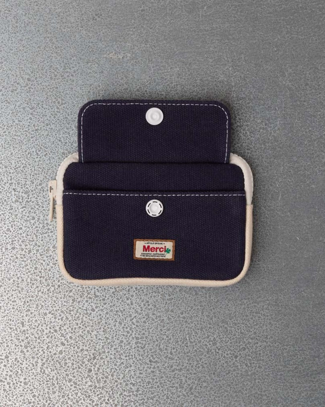 Merci - Candide S Coin Purse - Navy & Cream