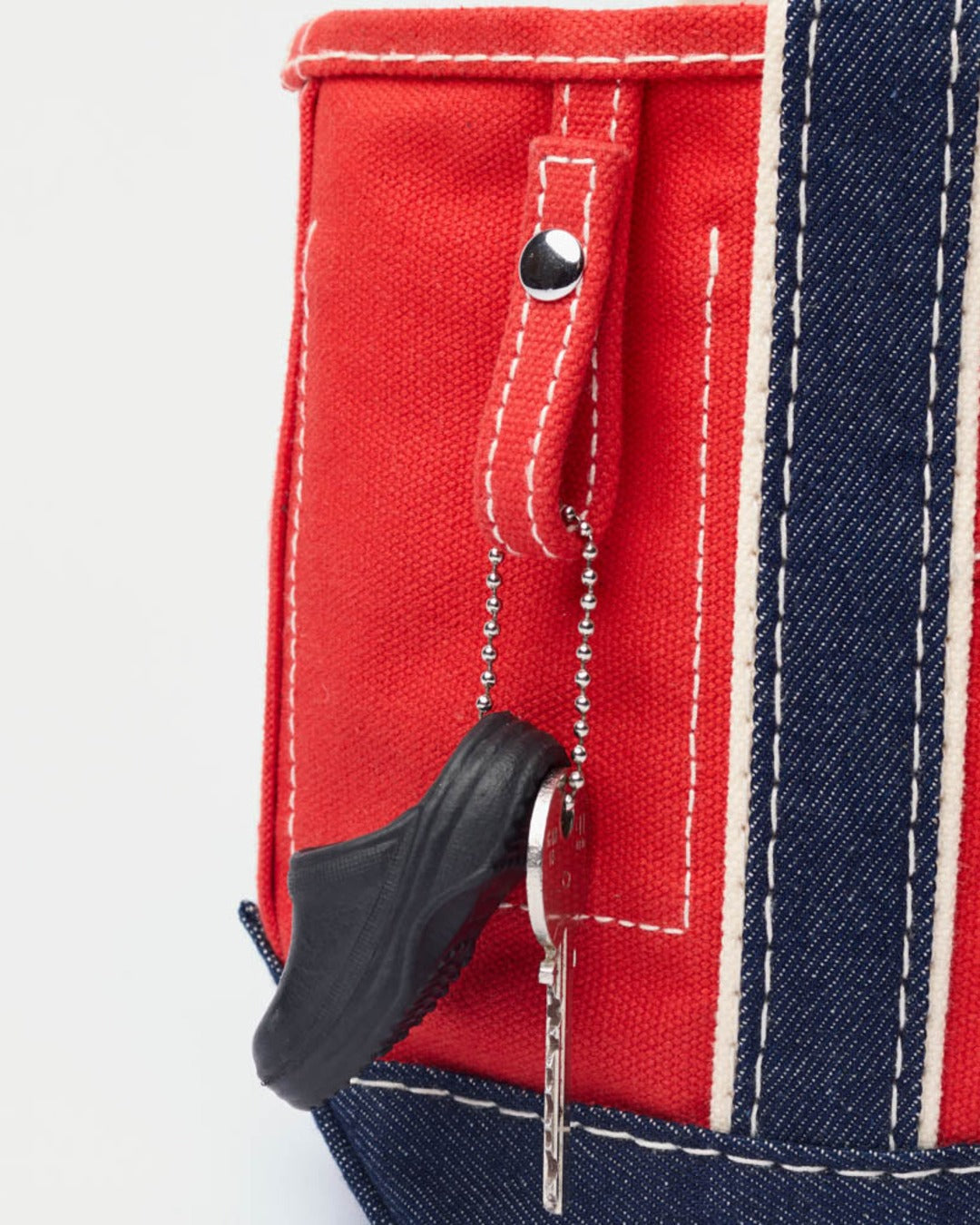 Merci - Candide shopping bag Ribbon - Red & Denim