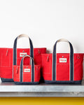 Merci - Candide shopping bag Ribbon - Red & Denim