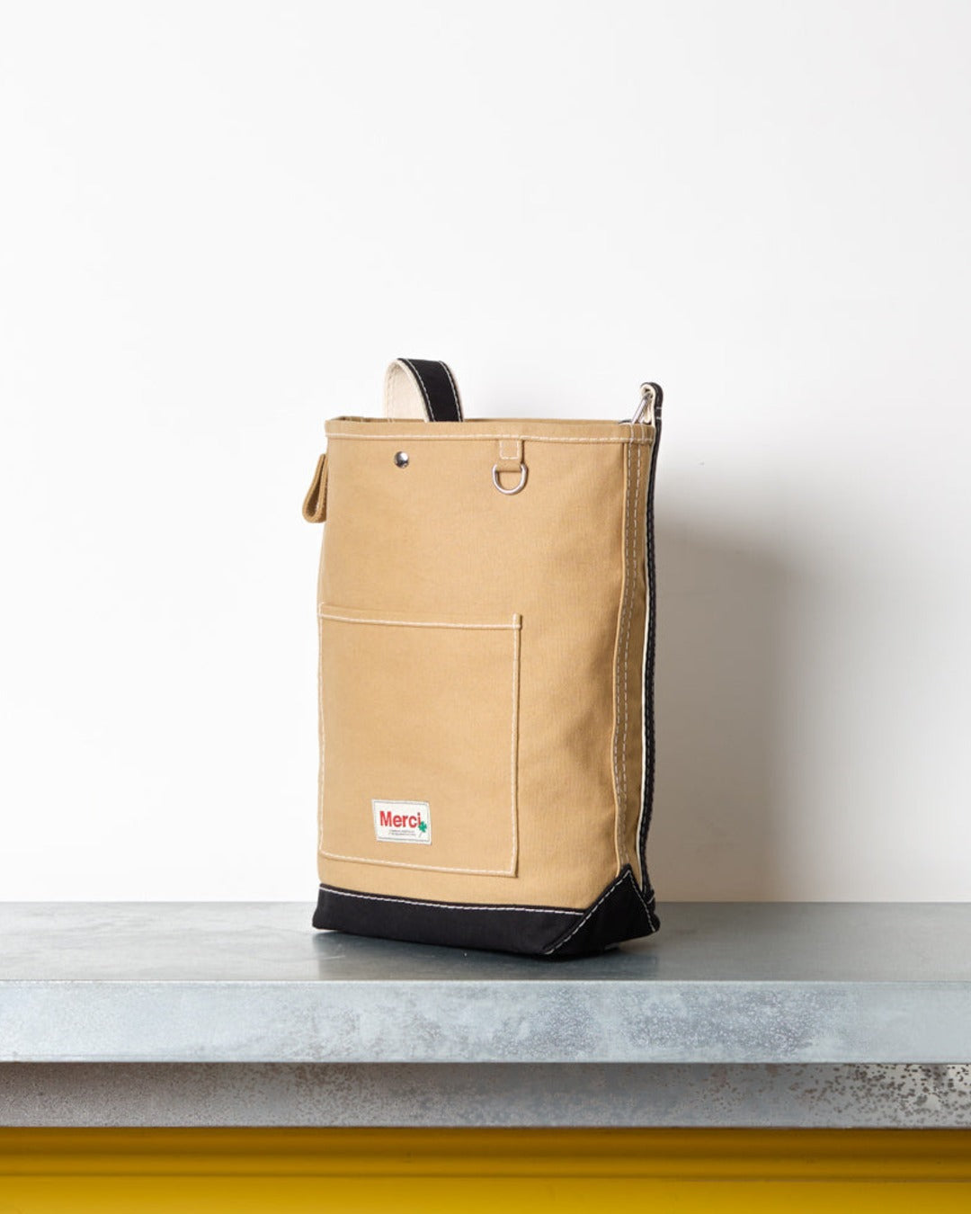 Merci - Hobo Bag - Beige & Black