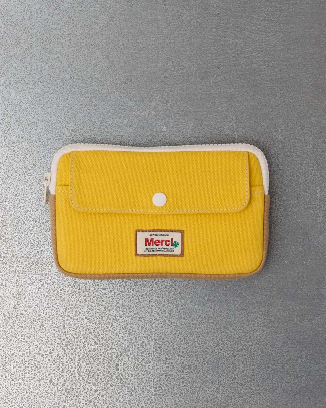 Merci - Candide M Coin Purse - Yellow & Beige