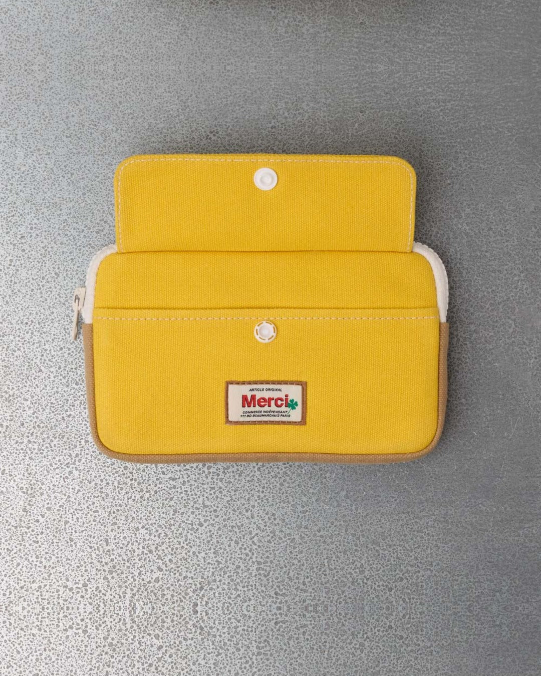 Merci - Candide M Coin Purse - Yellow & Beige