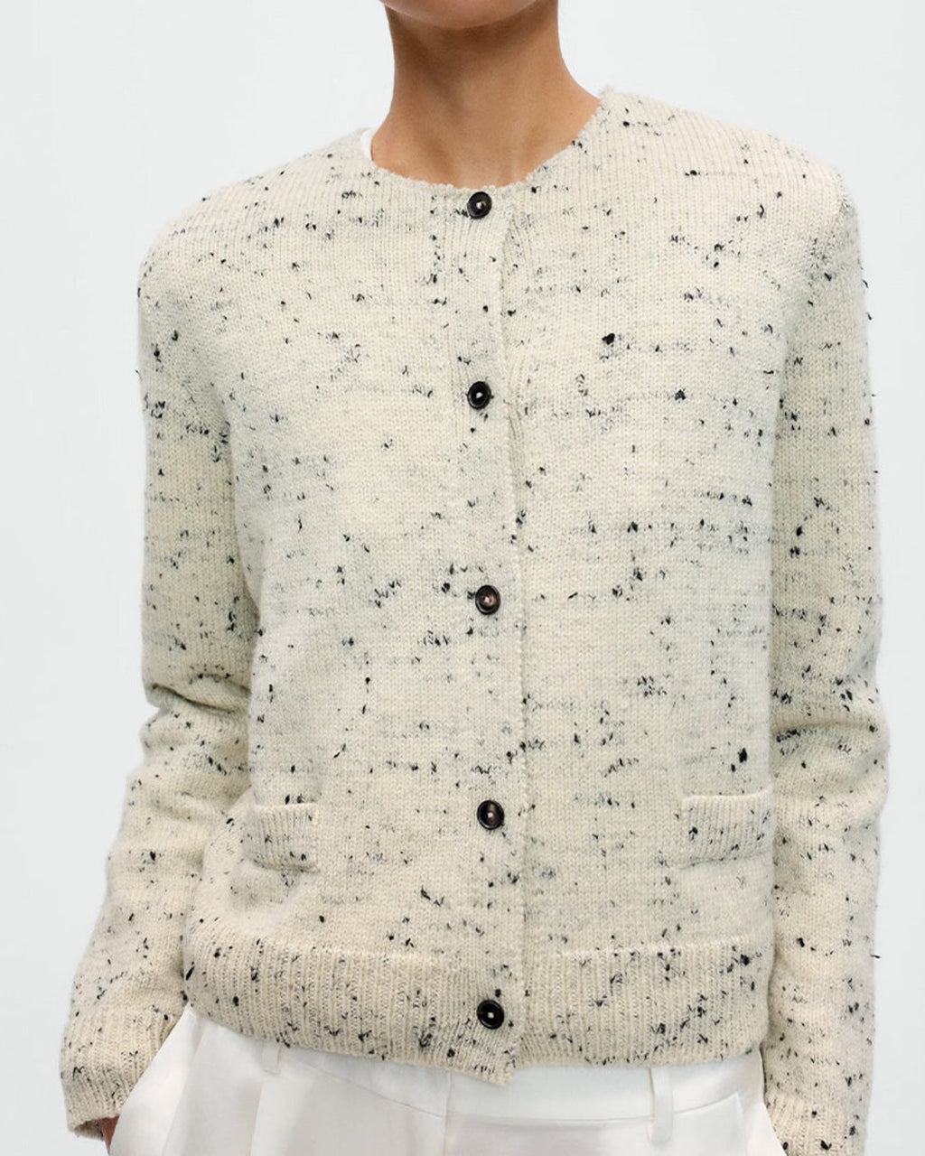 Cordera - Flecked cardigan - Ecru