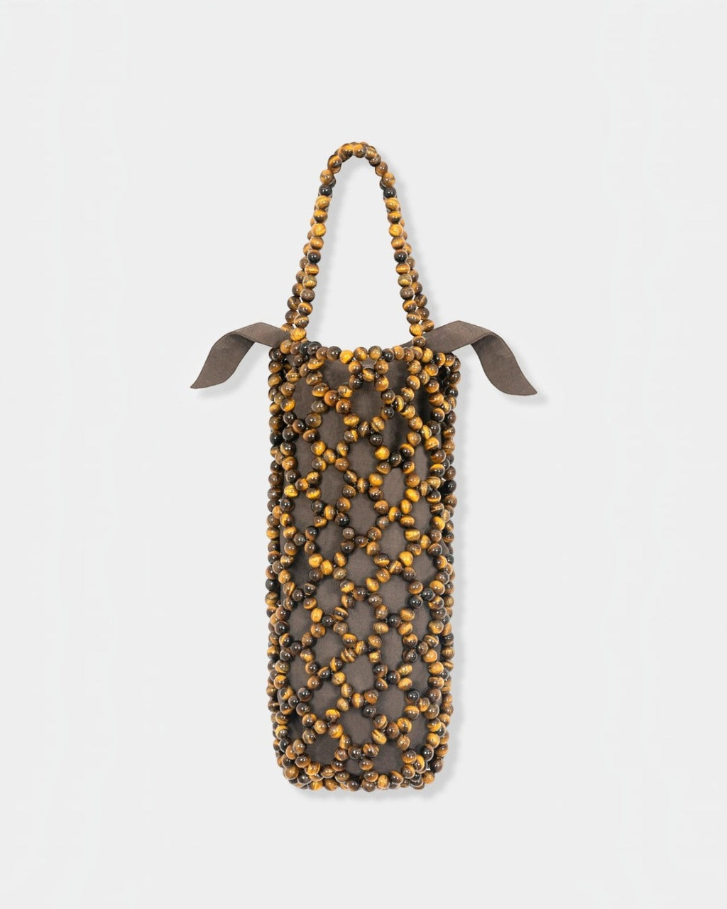 Cordera - Sac Perles Œil De Tigre - Marron