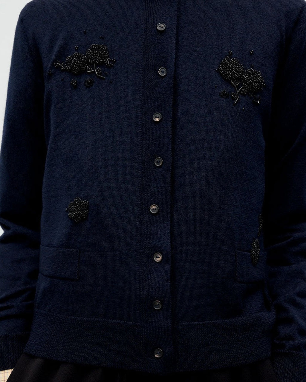 Cordera - Wool Cardigan - Navy