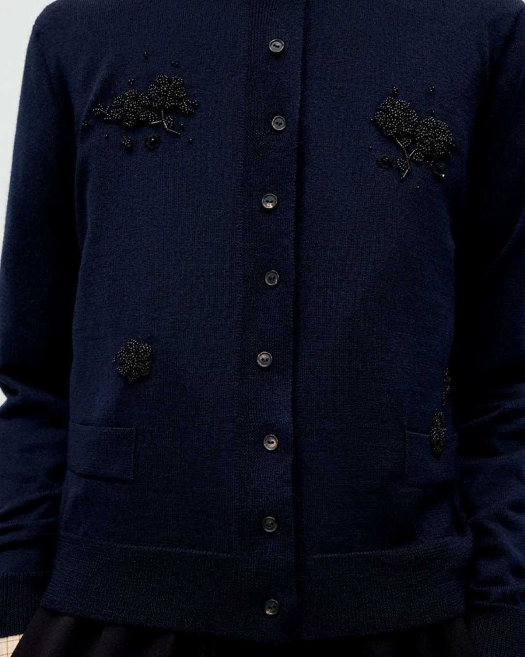 Cordera - Wool Cardigan - Navy