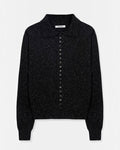 Cordera - Cardigan Polo Moucheté - Noir