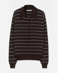 Cordera - Cardigan Polo Rayures - Marron