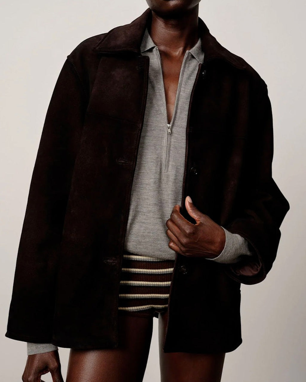 Herskind - Veste En Daim Manon - Marron Café