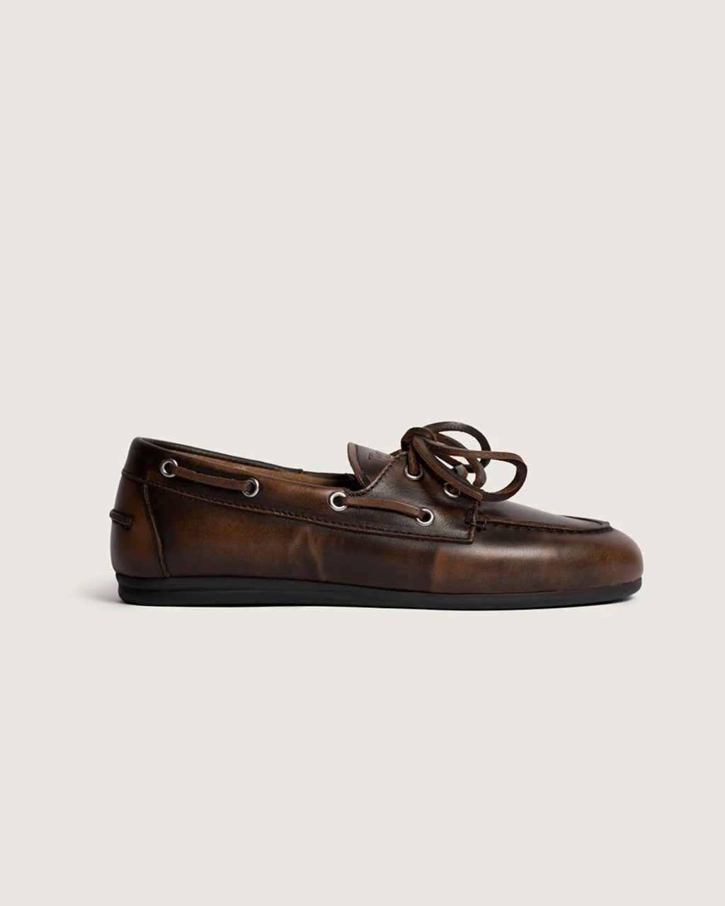 Posa - Mocassins Bateau Brossé - Café