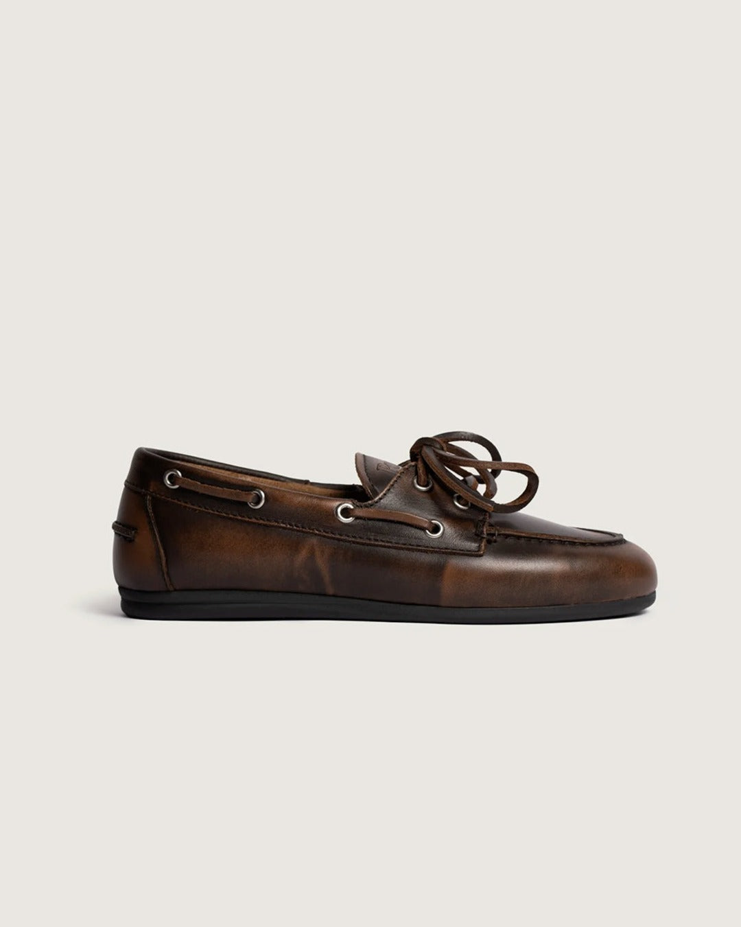 Posa - Mocassins Bateau Brossé - Café