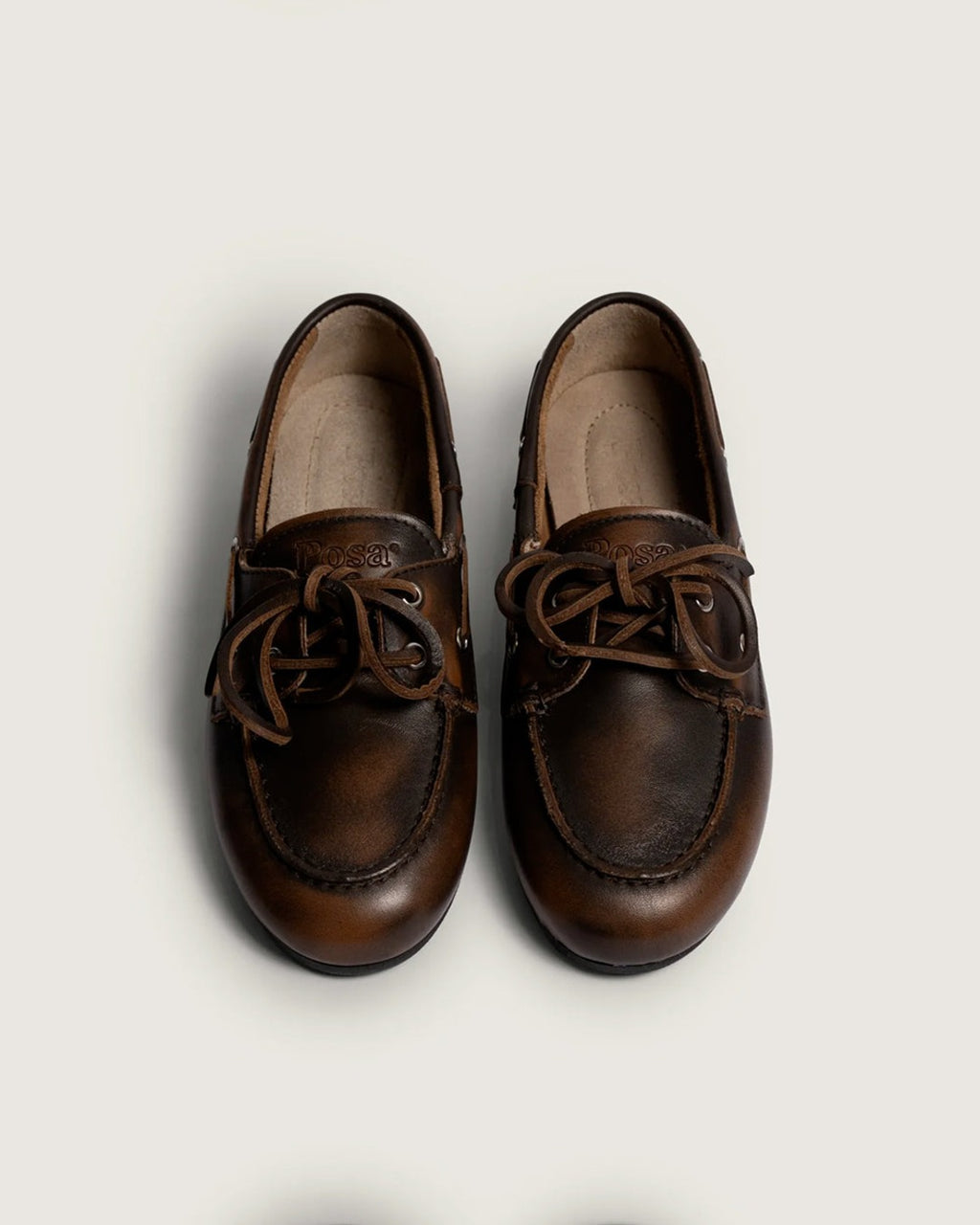 Posa - Mocassins Bateau Brossé - Café