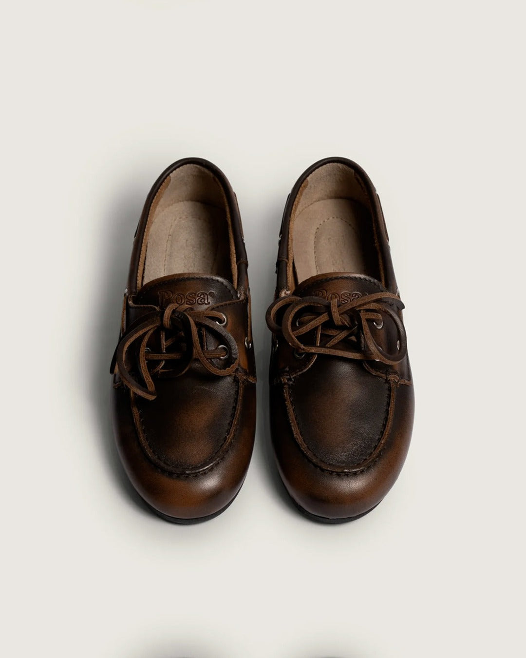 Posa - Mocassins Bateau Brossé - Café
