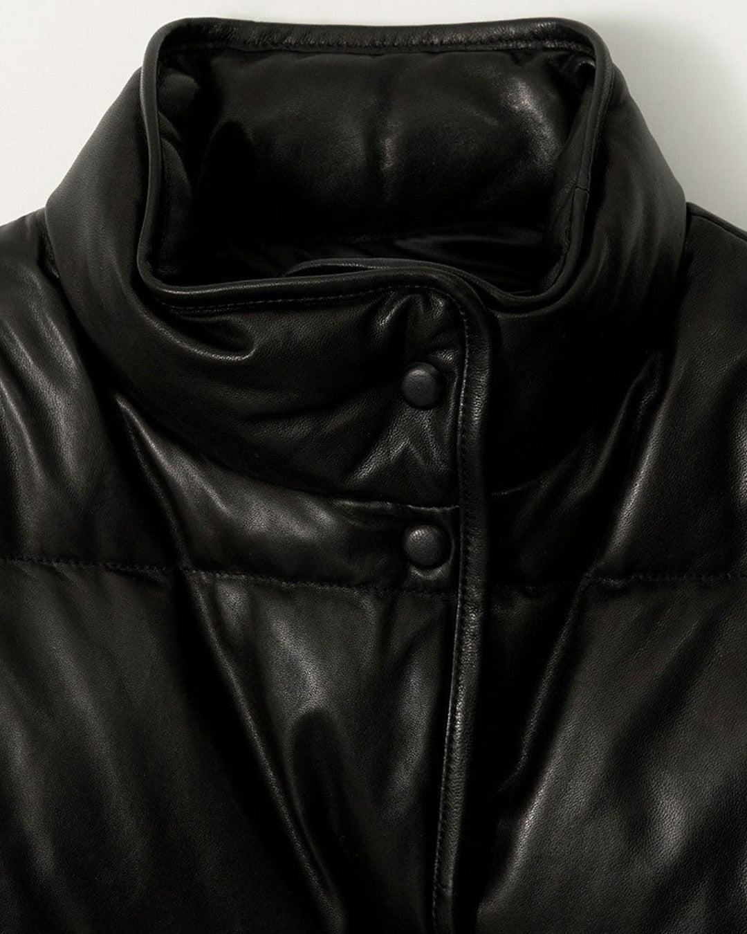 Nothing Written - Doudoune En Cuir - Noir