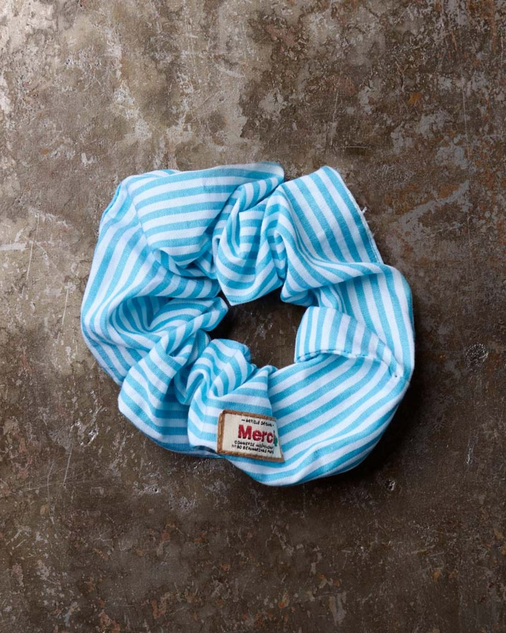 Merci - Scrunchie - Sky Blue Stripes