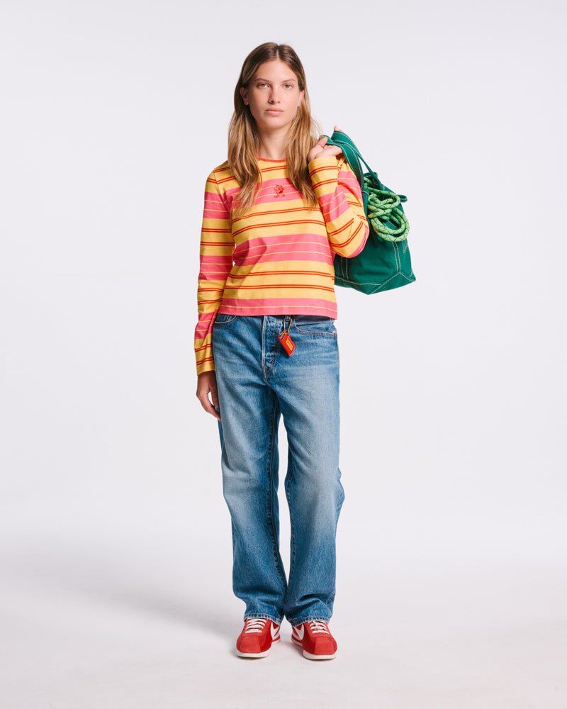 Au Vieux Campeur - Paid Leave - Bianca T-Shirt - Yellow Pink & Red