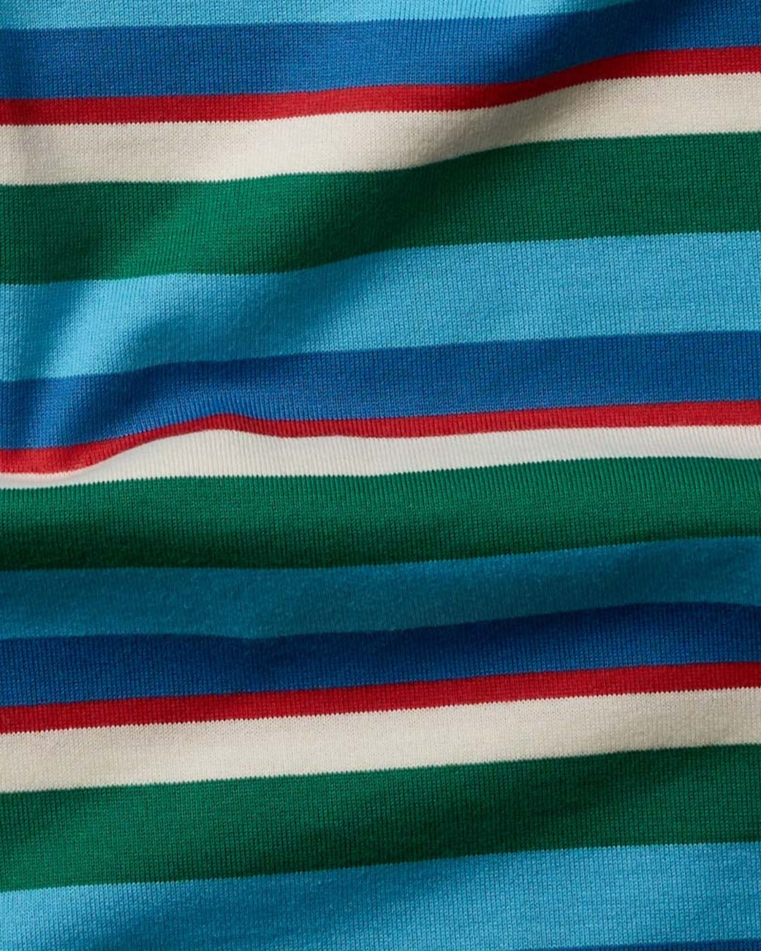 Au Vieux Campeur - Paid Leave - Bianca T-Shirt - Green Bleu Red & Ecru