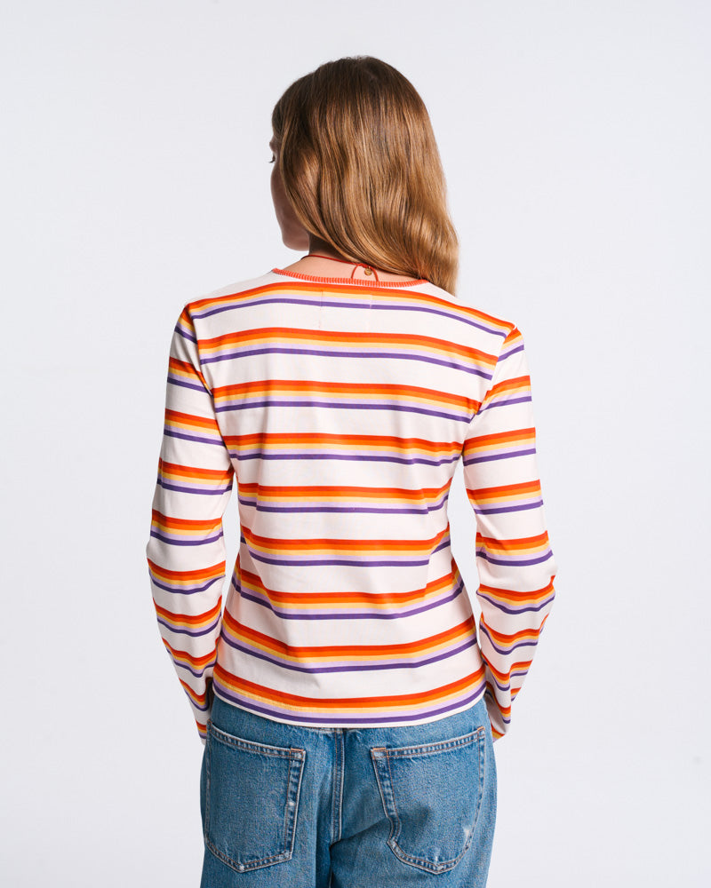 Au Vieux Campeur - Congés Payés - T-Shirt Bianca - Ecru & Multi