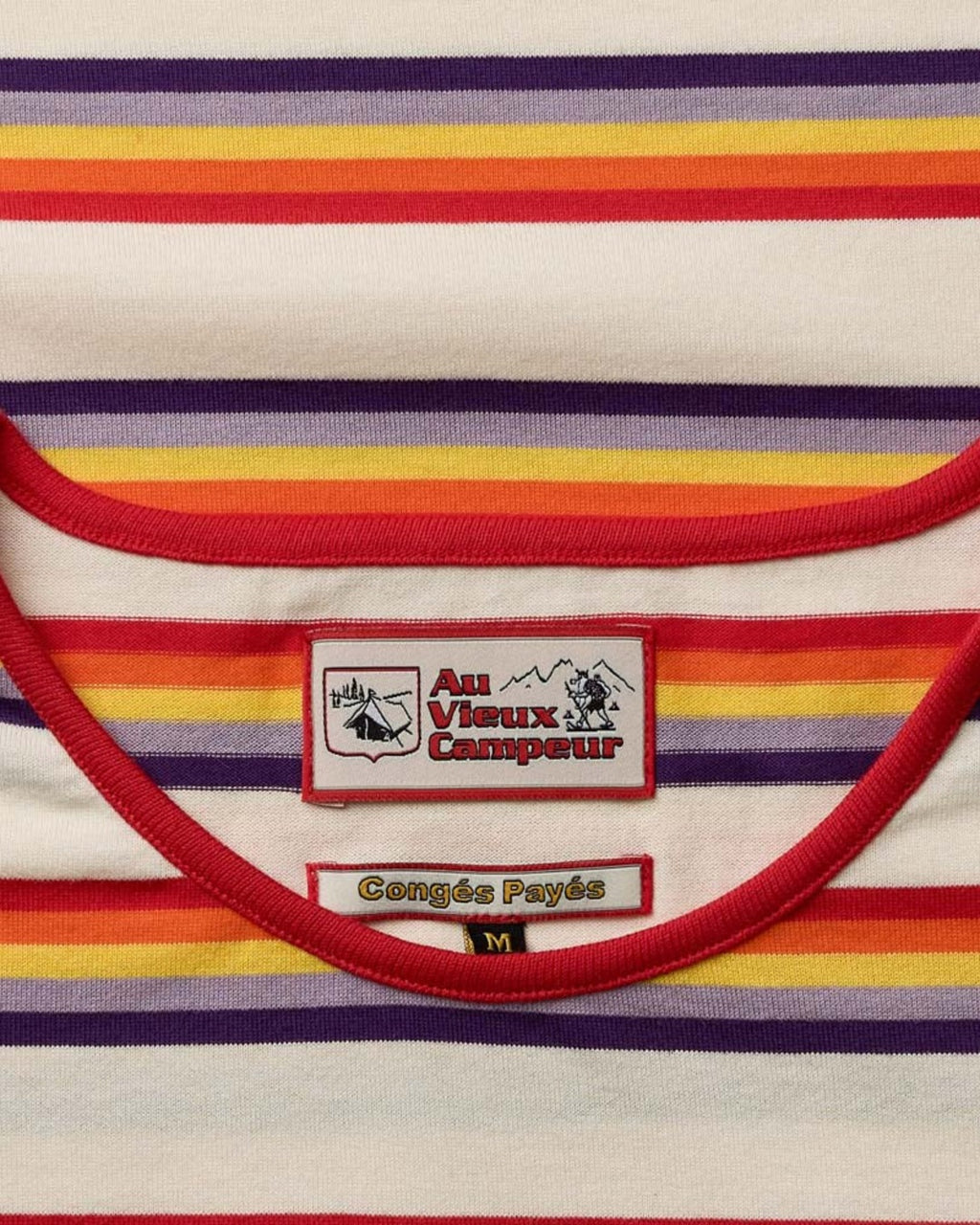 Au Vieux Campeur - Congés Payés - T-Shirt Bianca - Ecru & Multi
