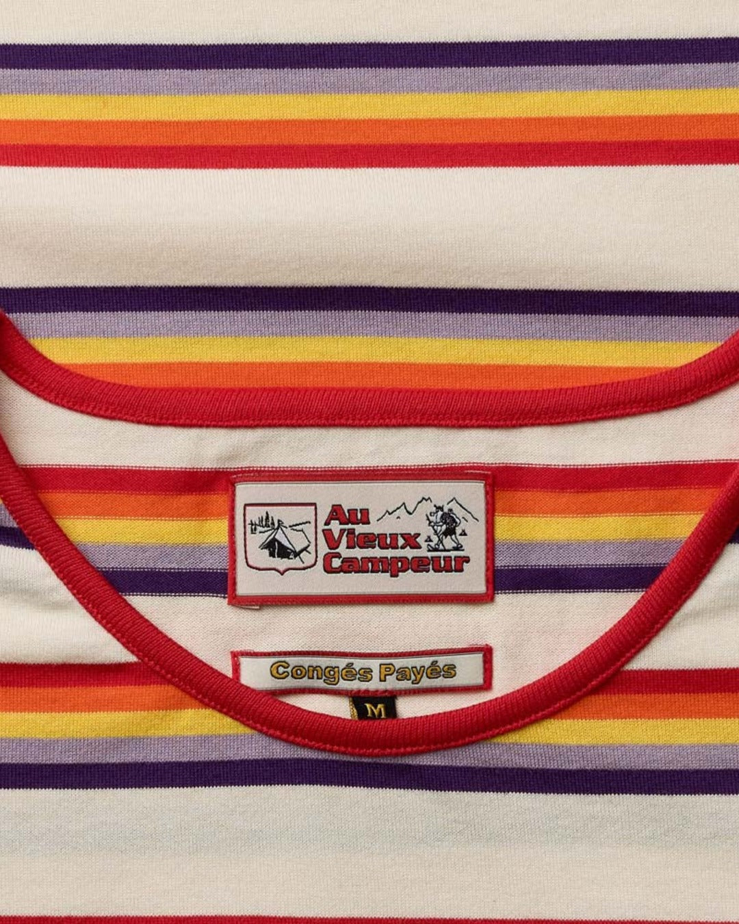 Au Vieux Campeur - Congés Payés - T-Shirt Bianca - Ecru & Multi