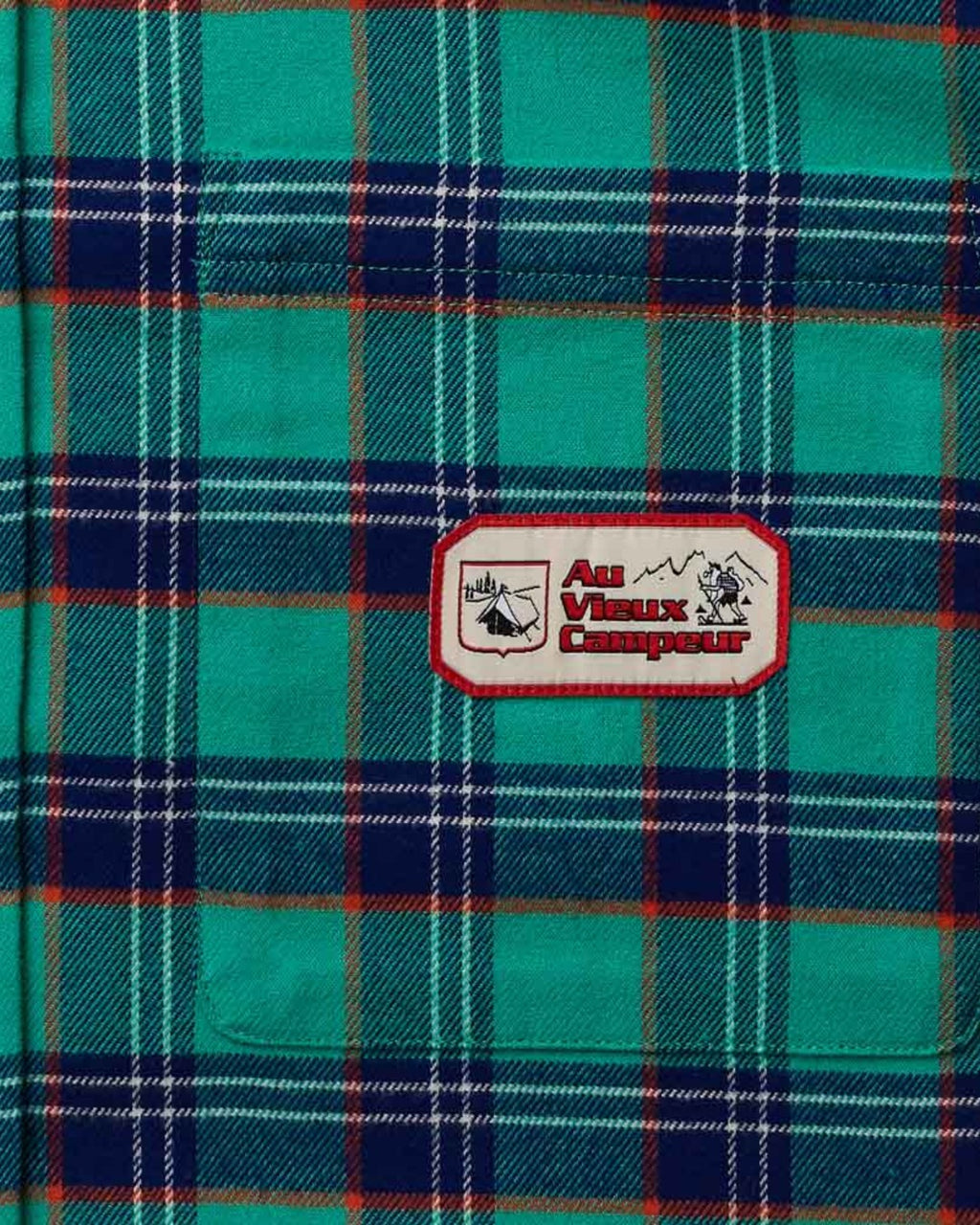 Au Vieux Campeur - Congés Payés - Chemise Elmer Flanelle - Vert & Marine