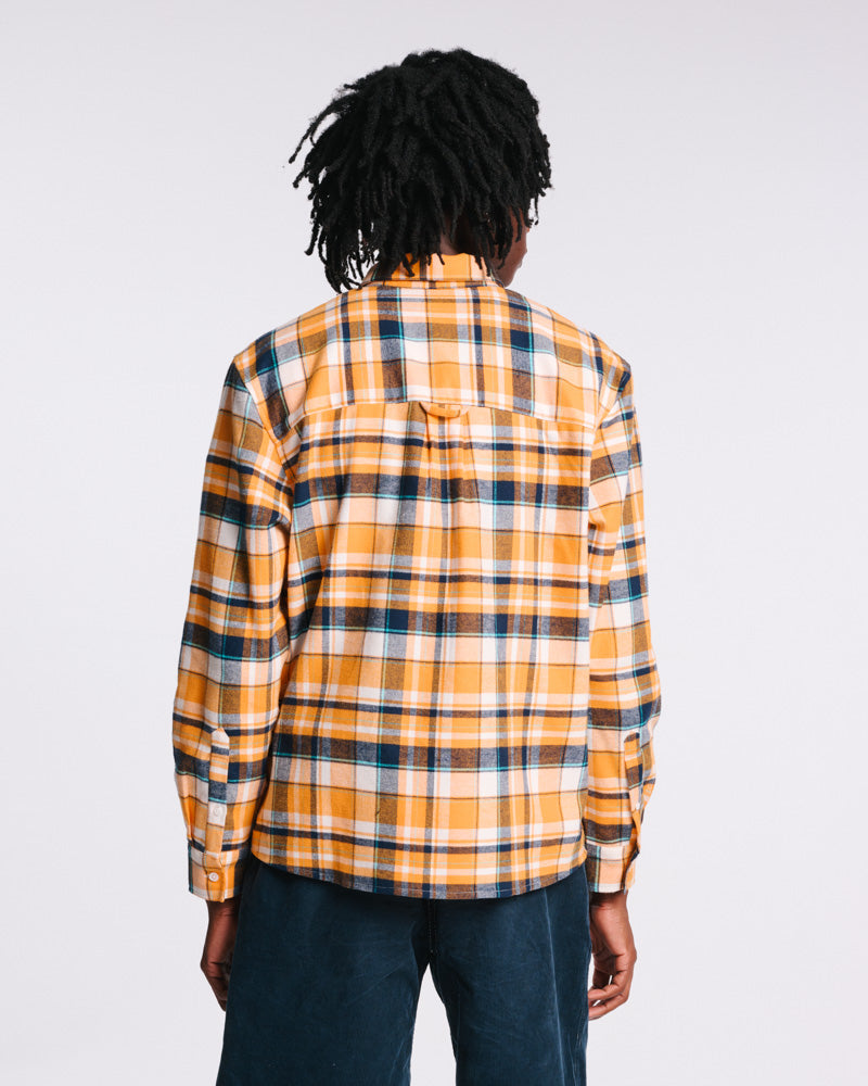 Au Vieux Campeur - Congés Payés - Chemise Elmer Flanelle - Jaune & Marine