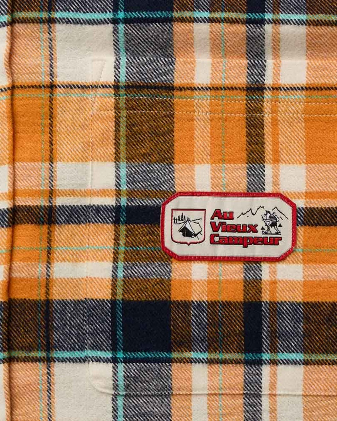 Au Vieux Campeur - Congés Payés - Chemise Elmer Flanelle - Jaune & Marine