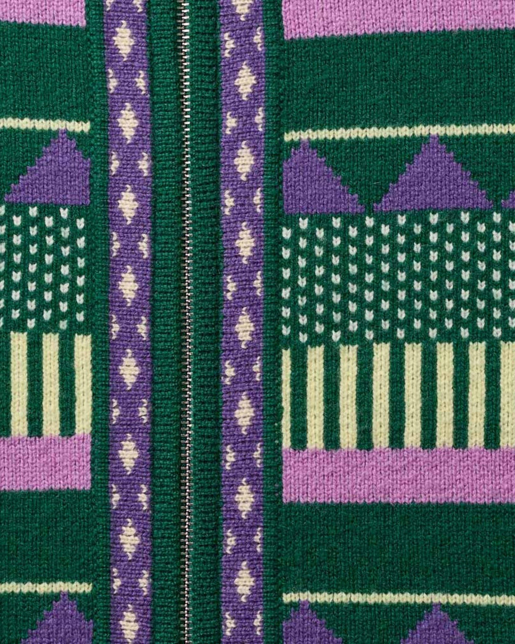 Au Vieux Campeur - Paid Leave - Nicole Cardigan - Green & Purple