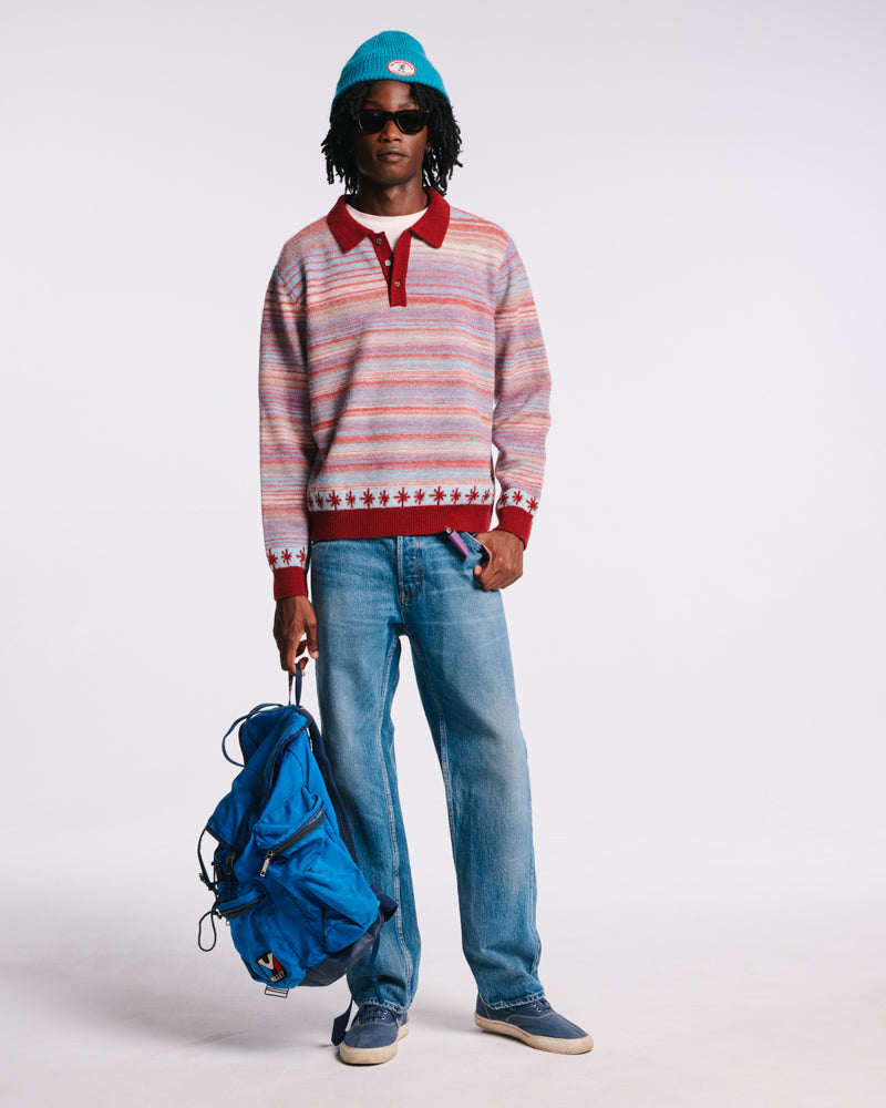 Au Vieux Campeur - Congés Payés - Pull Hugo - Bordeaux & Bleu