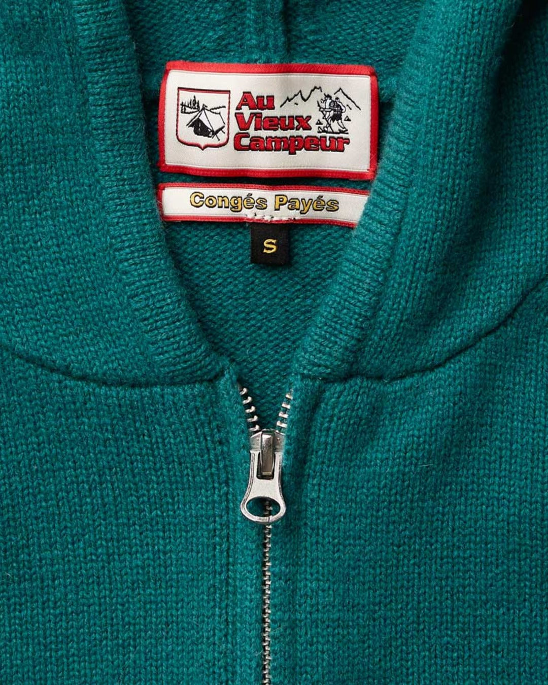 Au Vieux Campeur - Paid Leave - Daisy Sweater - Duck Green