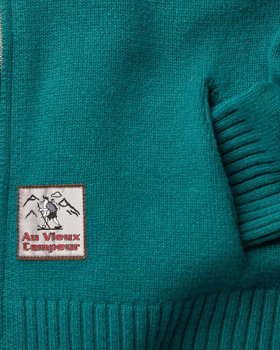 Au Vieux Campeur - Paid Leave - Daisy Sweater - Duck Green