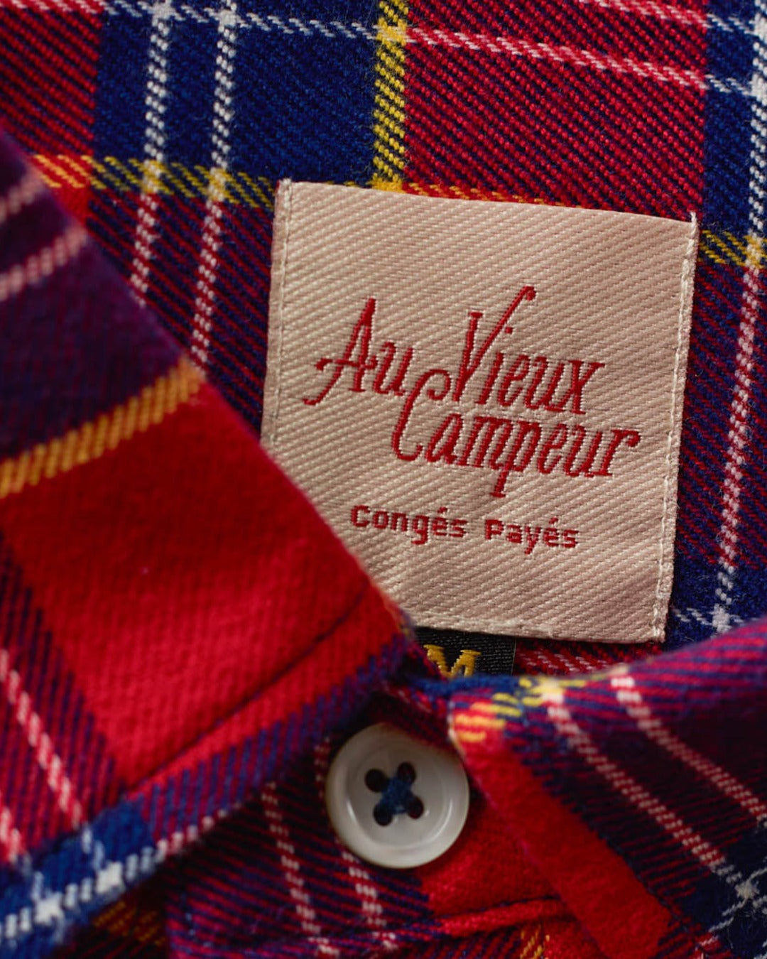 Au Vieux Campeur - Paid Vacation - Elmer Flannel Shirt - Red & Navy