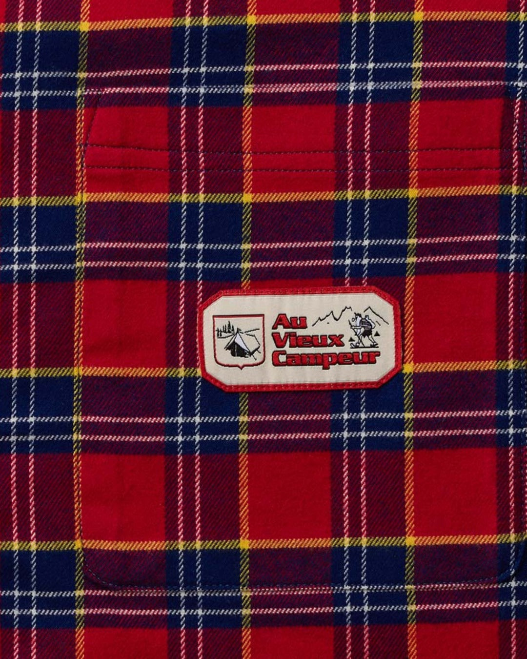 Au Vieux Campeur - Paid Vacation - Elmer Flannel Shirt - Red & Navy