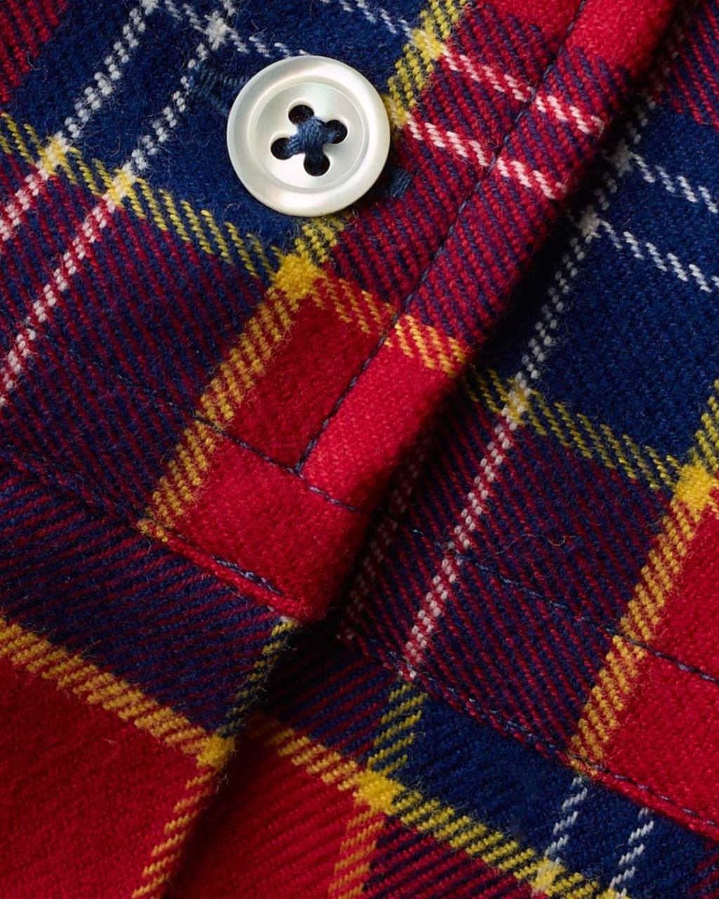 Au Vieux Campeur - Paid Vacation - Elmer Flannel Shirt - Red & Navy