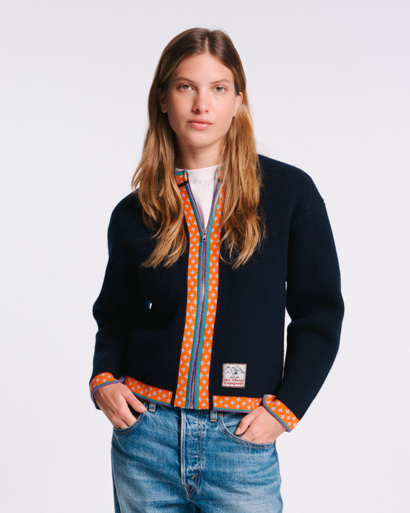 Au Vieux Campeur - Paid Leave - Nicole Cardigan - Navy