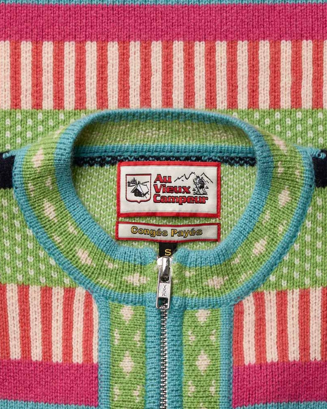 Au Vieux Campeur - Paid Leave - Nicole Cardigan - Green & Bleu