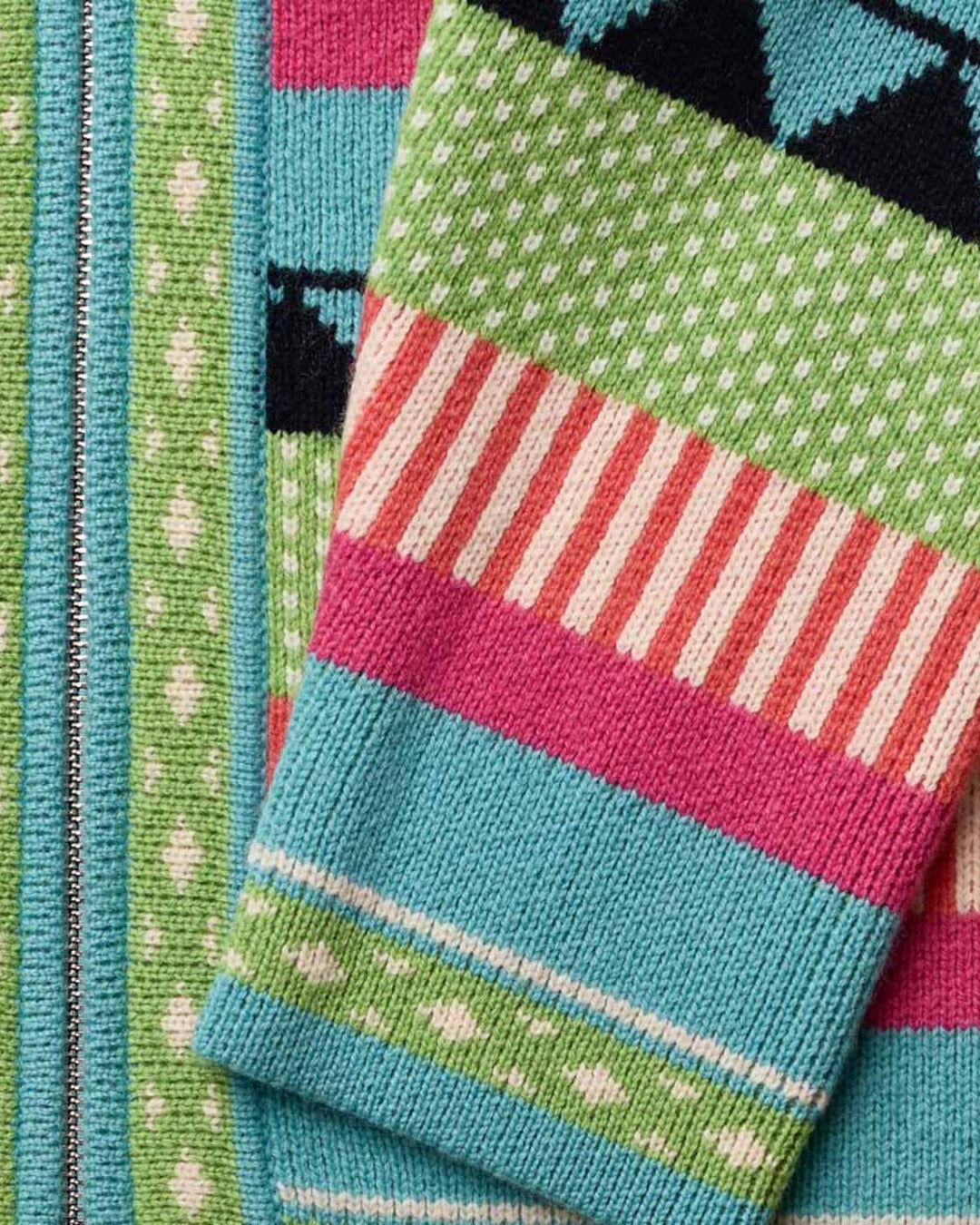 Au Vieux Campeur - Paid Leave - Nicole Cardigan - Green & Bleu