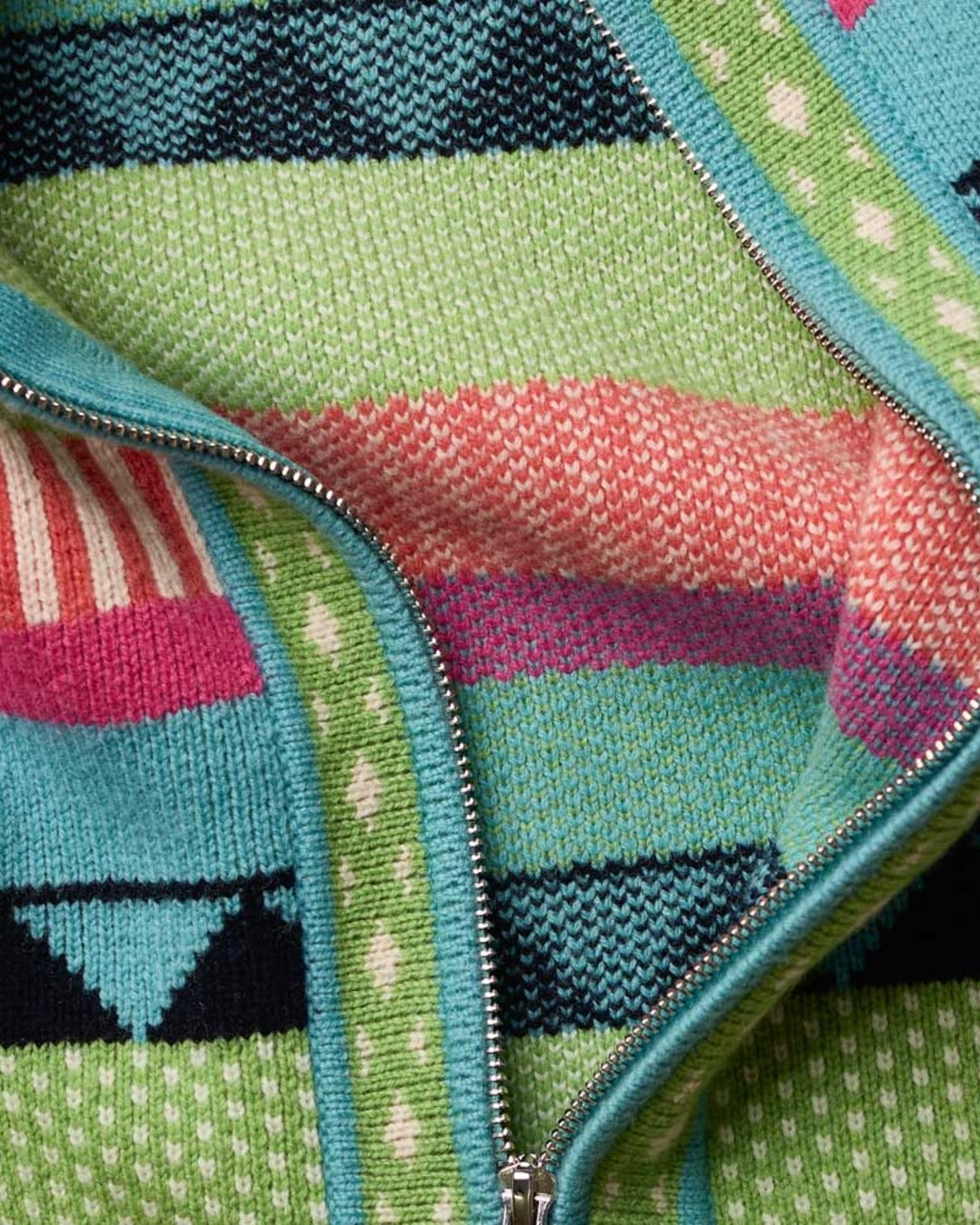 Au Vieux Campeur - Paid Leave - Nicole Cardigan - Green & Bleu