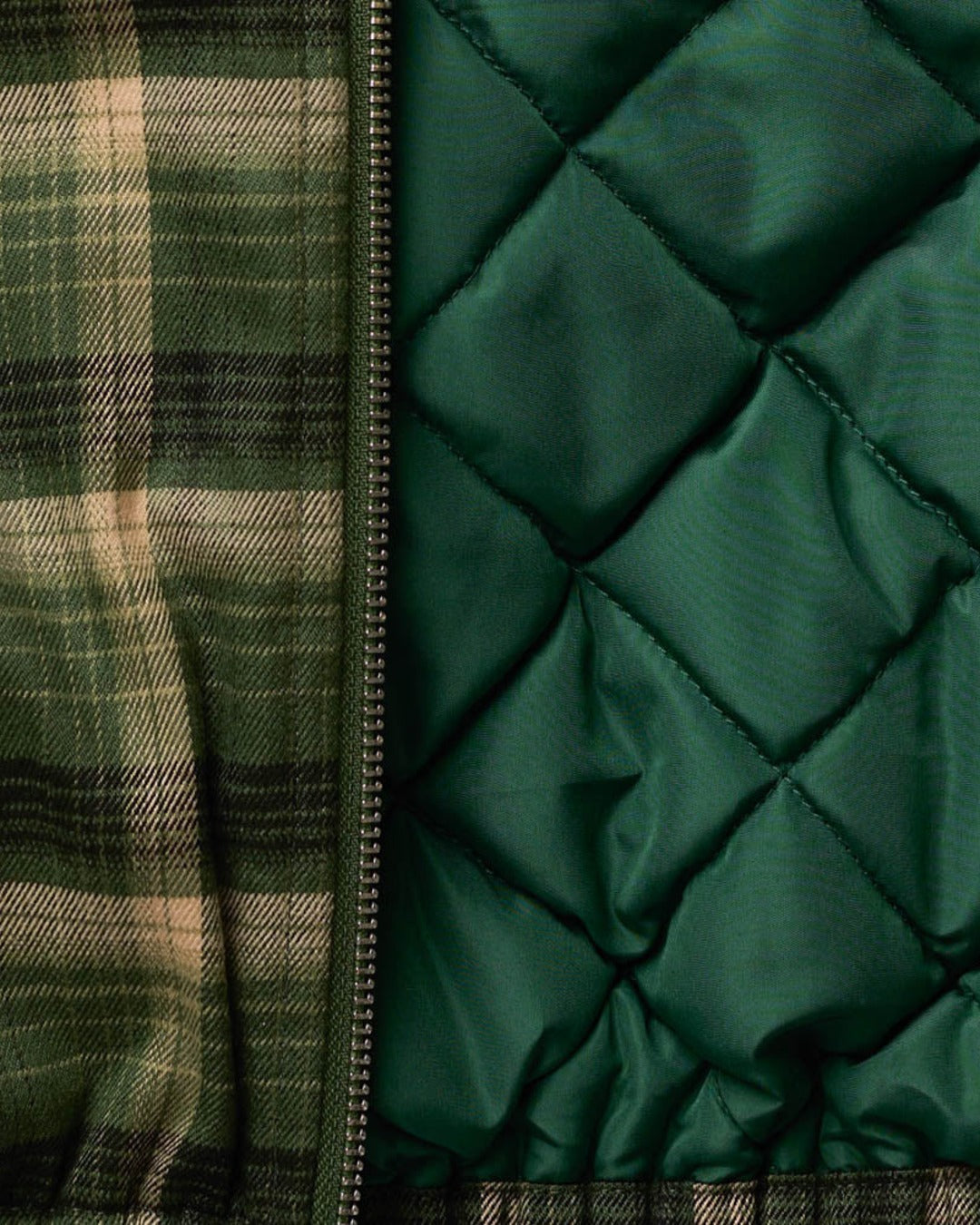 Au Vieux Campeur - Congés Payés - Veste Claudine Carreaux - Vert