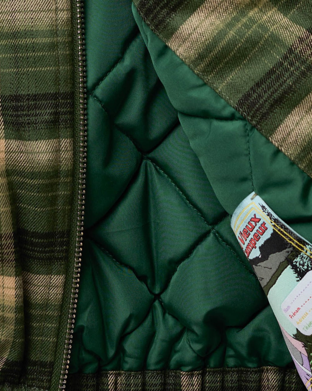 Au Vieux Campeur - Congés Payés - Veste Claudine Carreaux - Vert