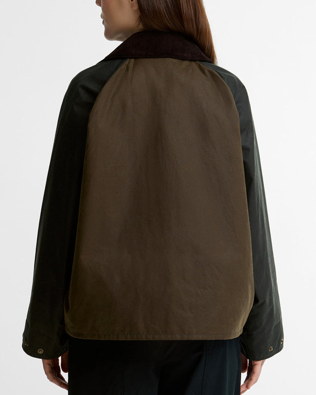 Barbour - Transport Wax Patchwork Jacket - Sage & Burgundy