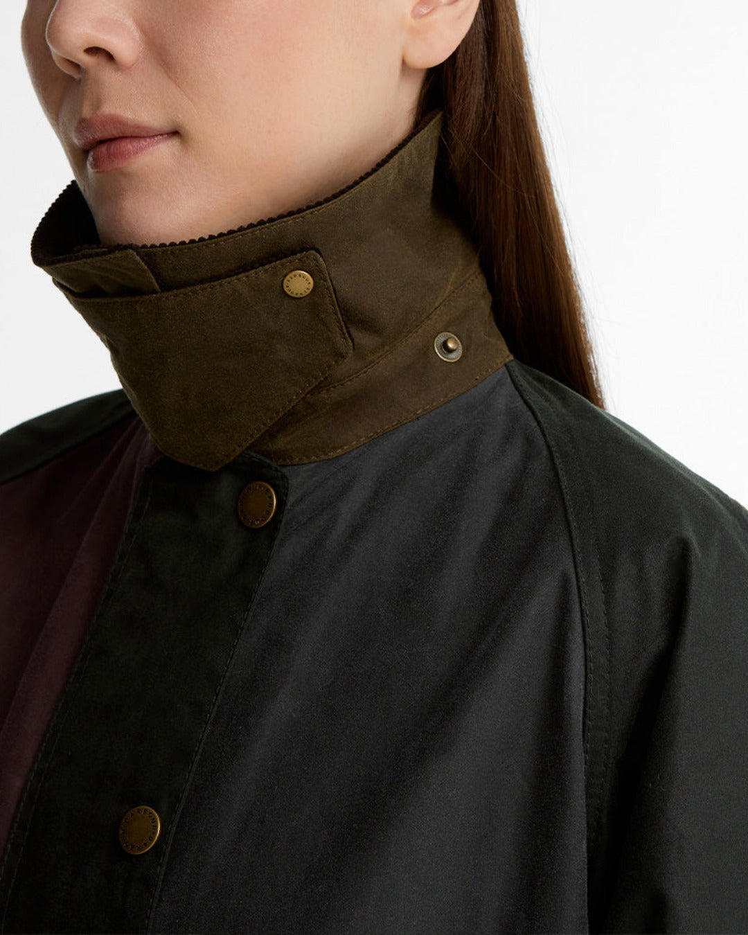 Barbour - Transport Wax Patchwork Jacket - Sage & Burgundy