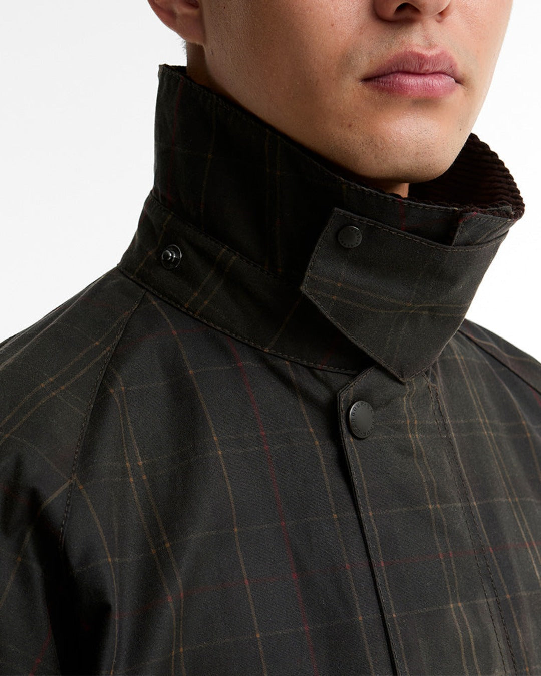 Barbour - Veste Transport Wax Tartan - Noir