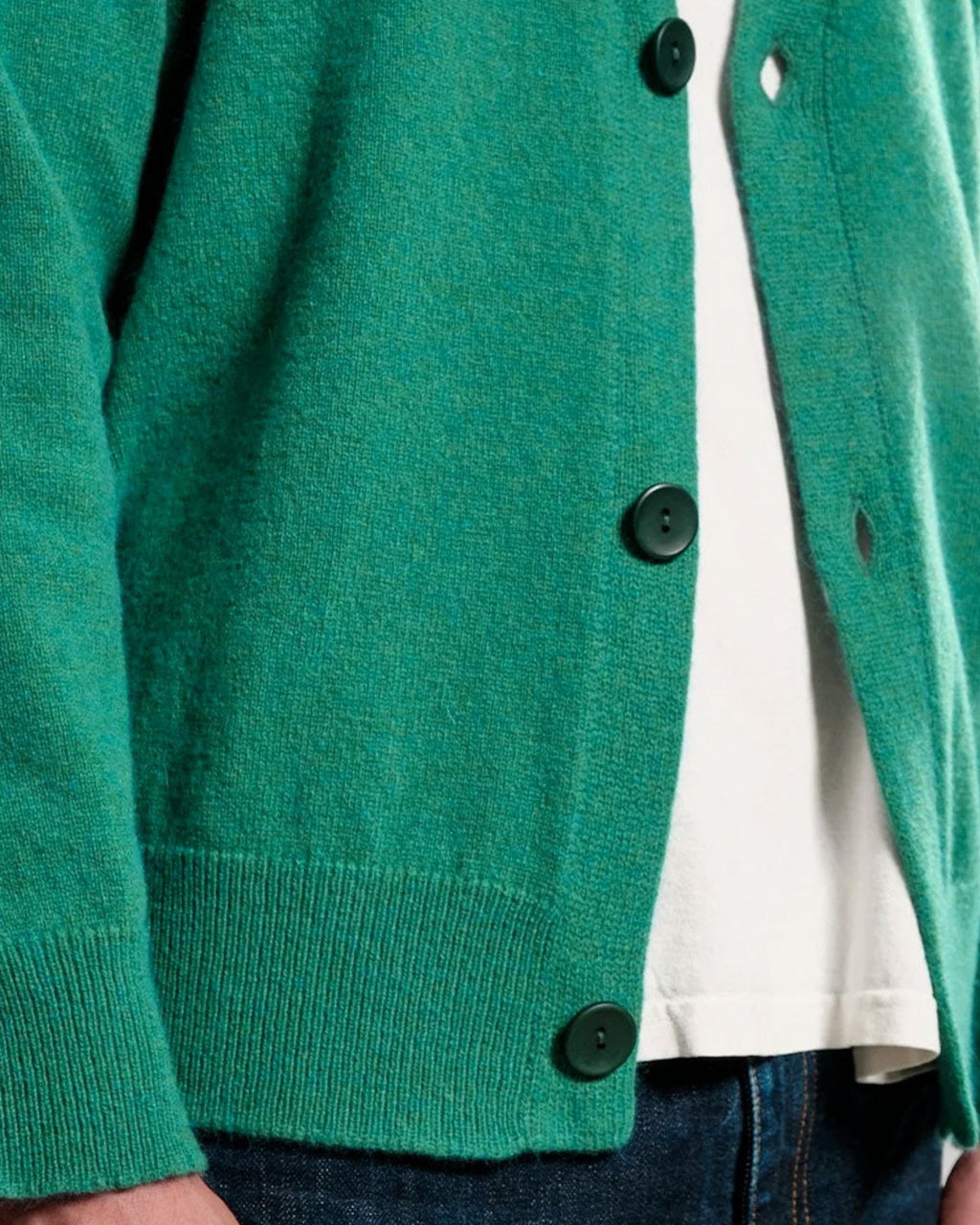 Nitto Knitwear - Armen cardigan - Chive Green