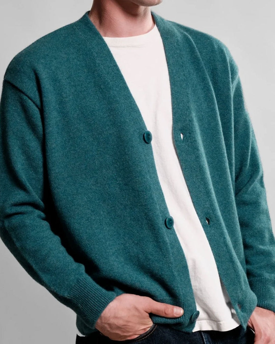 Nitto Knitwear - Armen cardigan - Blue Shrub